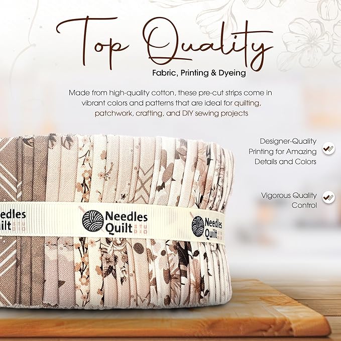 Jelly Roll Fabrics for Quilting Clearance 40 Strip 2.5" x 44" | Cotton Strips Bundles – Perfect Quilting Fabric for Sewing, Precut Quilt Projects, and DIY Crafts (Desert Dusk)