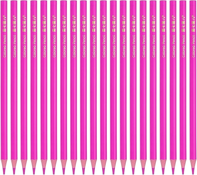 PATIKIL Rose Red Colored Pencils Set,20 Pcs Oil Color Pencils Wooden Coloring Drawing Pencil for Artists Art Painting