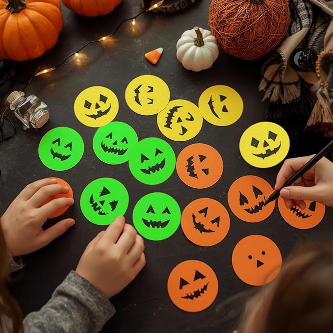 ChromaLabel 2 Inch Round Color Coded Stickers, Permanent Colored Circle Sticker for Arts and Crafts, Color Coding Label Sticky Dots - 500 Colored Stickers per Roll, Orange Label Sticker