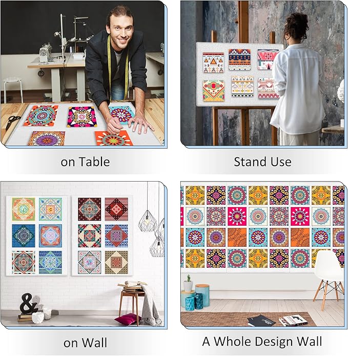 BXI Quilt Design Wall, Thick Sturdy Flannel Quilters Design Board, 31.5 x 23.6 x 0.6 inches, 4 Pcs, Portable Quilting Wall Panels Hold Fabric Firmly, Sewing Quilting Supplies for Quilt Block Projects