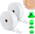 Ceoighe Jelly Roll Batting Strips with Tube Maker, 2 Rolls 100 Yards Total, 2 1/2 Inch Cotton Blend Quilt Batting for Quilting, Rugs, Braided Mats, DIY Sewing Projects