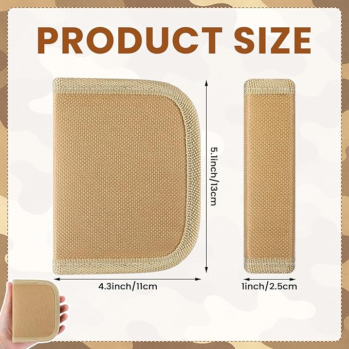 Suncalla Military Survival Sewing Kit Tactical with Buttons Durable Nylon Portable Small Sewing Kit for Men Women Complete Thread Needle Repair Tools for Travel Field Emergency(Brown,1)