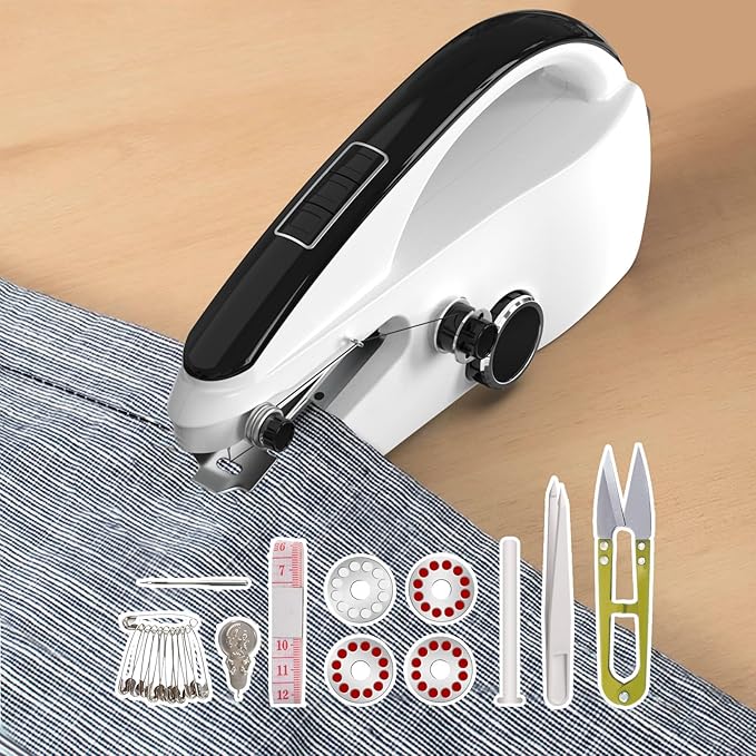 Handheld Sewing Machine,Portable,Mini Sewing Machine,Easy to Use,Fast Sewing Speed,Suitable for Sewing Clothes,Fabric,DIY Home Machine for Beginners.Grey
