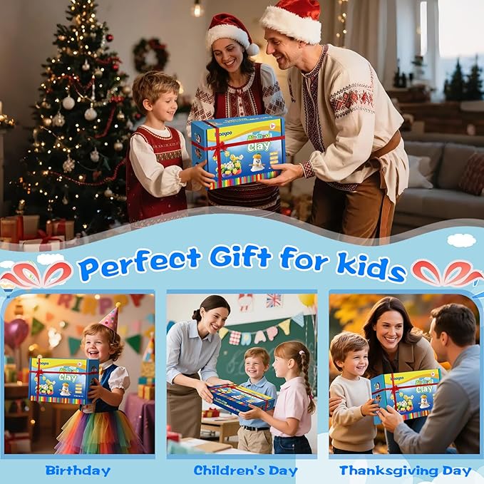 Air Dry Clay, 100 Colors Modeling Clay for Kids, Safe & Non-Toxic, DIY Model Art & Crafts Toys with Sculpting Tools, Home Party Favors, Birthday & Christmas Gifts for Ages 3-12 Boys & Girls