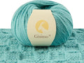 100% Merino Wool Yarn 3-Ply Luxurious and Soft Yarn for Hand Knitting & Crocheting (Cyan,1Ball)