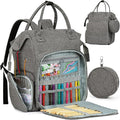 Coopay Huge Crochet Bag, Travel Knitting Bag Large Capacity Yarn Storage Organizer Bags for Unfinished Project, Crochet Hooks, Knitting Needles, Skein Yarn, Great Knitting & Crochet Supplies, Gray