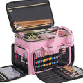 TORIBIO Large Knitting Bag Yarn Storage Organizer,Portable Crochet Tote Bag,Yarn Bags for Crocheting On The Go for Knitting Needles, Crochet Hooks, Knitting Accessories, Unfinished Project