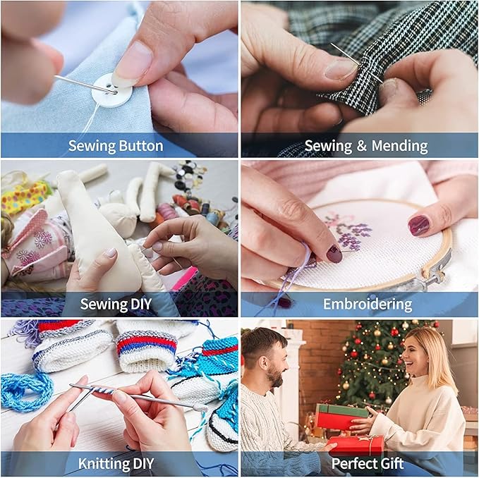 FREFTA Sewing Kit for Adults Beginner and Professionals, Home, Travel Mini Sewing Kit with Sewing Pins and Needles,Seam Rippers,Thread,Threaders for Hand Sewing with Scissor and Accessories