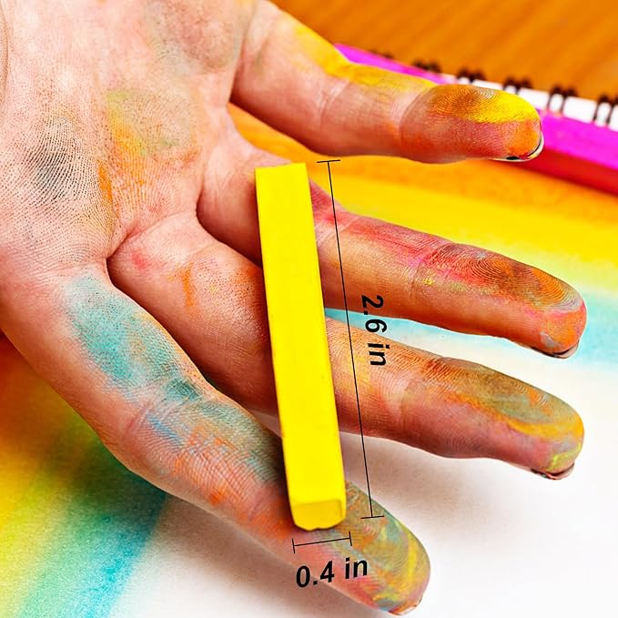 Professional Soft Pastel Sticks, 36 Colors Artist Chalk for Drawing, Blending, and Shading, Adult Art Supplies