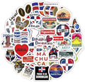 BulbaCraft 100Pcs Dominican Republic Stickers for Water Bottle and Laptop - Dominican Republic Party Supplies & Decorations, Waterproof Vinyl Decals, Flag and Culture Stickers, Gifts for Women & Men