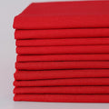 10 Pieces 18 x 21 Inches Cotton Fabric Precut Quilting Fabric Bundles Solid Colors Layer Cakes Quilt Material for DIY Craft Sewing Embroidery (Red)