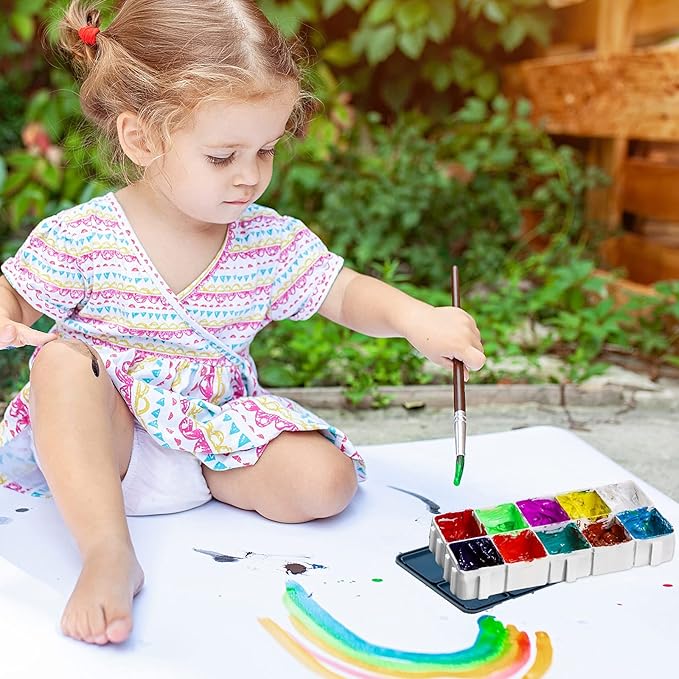 30 Compartments Plastic Paint Palette with Lid, Airtight Leakproof Watercolor Palette for Gouache, Acrylic and Oil