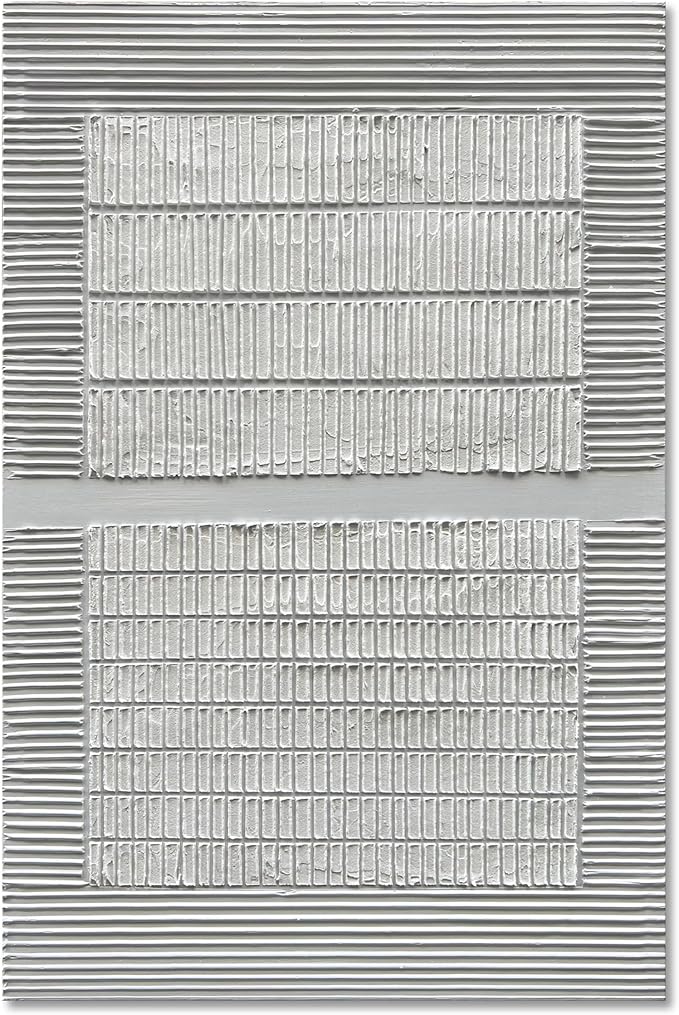 Art 45x30 inch Hand-Painted Modern Abstract White Texture Oil on Canvas White Minimalist Art Oil Painting Home Wall Decoration Art