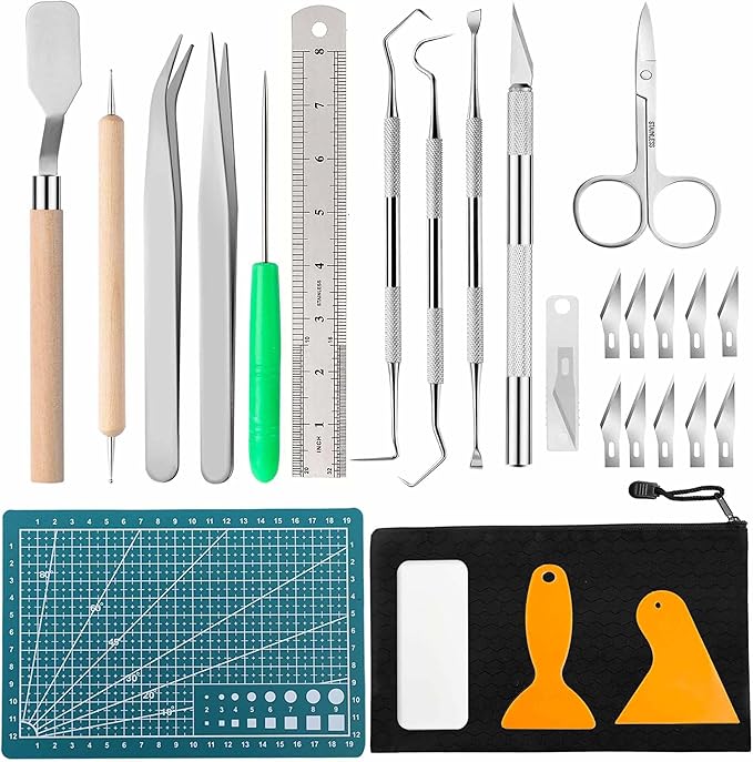 Craft Tools Set Weeding Tools Kit for Vinyl, Craft Vinyl Tools Kit for Weeding Vinyl, Silhouettes, DIY Art Work Cutting, Hobby, Scrapbook, Lettering