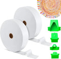 Ceoighe Fabric Roll Batting Strips with Tube Maker, 2 Rolls 100 Yards Total, 2 1/4 Inch Cotton Blend Quilt Batting for Quilting, Rugs, Braided Mats, DIY Sewing Projects