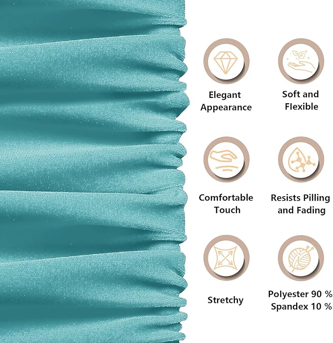KKJIAF Aqua Sky Stretch Velvet Fabric 60 Inch Wide, 5 Yard Soft Stretchy Fabric for Sewing Clothes, Apparel, Costume, Crafts - 90% Polyester 10% Spandex