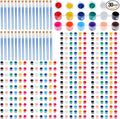 30 Pack Mini Acrylic Paint Set, 420 PCS Paint Kit Container Strips Storage, 12 Colors Acrylic Paints Strips for Adults Craft Paints for Home Party Favors Paiting Gifts