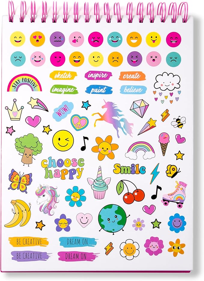 VOTUM Sketch Book: Personalized Artist Sketchbook: Sketching, Drawing and Creative Doodling. Notebook and Sketchbook to Draw and Journal with Stickers and Pens (Groovy)