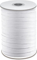 Coopay 100 Yards Length 1/2" Width Elastic Bands Flat Elastic Cord Rope Heavy Stretch Spool Knit for Sewing DIY Projects, Arts & Crafts (White, 1/2 Inch)