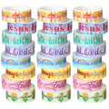 Janlaugh 24 Rolls Christian Washi Tape for Bible Journaling Gifts Bulk Religious Inspirational Scripture Supplies Cute Floral Bible Verse Washi Tape for Study Crafting Spring Gifts Favors