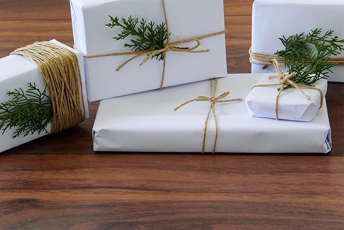 Purple Papers White Kraft Paper Roll | 17.8" x 200 ft Arts and Crafts Thick Paper for Painting - Wall Decor, Bulletin Boards - Gift Wrapping - Wall Art - Kids Art Paper