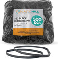 PlasticMill UV Resistant Rubber Bands Size 33 (3 1/2" x 1/8") - EPDM #33 Black Rubber Bands Office Supplies - Strong, Elastic Bands for Crafts, Cash, File Folders (500-Pack)