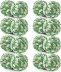 Hombys 8 Pack Giant Chunky Yarn for Crocheting and Knitting - Super Bulky, Soft, Fluffy, Plush, Fuzzy, Mixed Color Thick Chenille Yarn