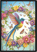 DIY Diamond Painting Notebook Kit, Theme of Birds, Special Shaped Diamond Art Notebook Journal Sketchbook for Writing & Drawing