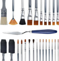 26PCS Painting Brushes Set, 5 Sets of Professional Painting Brushes for Acrylic Painting, Artist Paintbrushes for Body Face Rock Canvas, Children Adult Drawing Arts Crafts Supplies