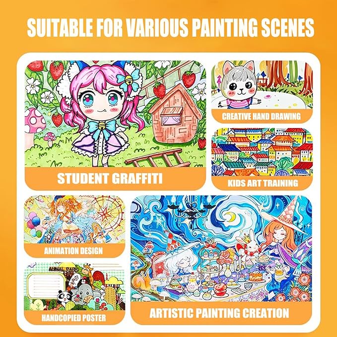 Alcohol Markers 120 Colors with Base Drawing Pen Dual Tip Art Markers for Sketch Anime Illustrations