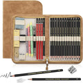 Heshengping, Sketching and Drawing Pencils Set 26pcs, Art Supplies Drawing pencil Kit,Graphite Charcoal Professional Pencils Set, Adults Beginners Artist