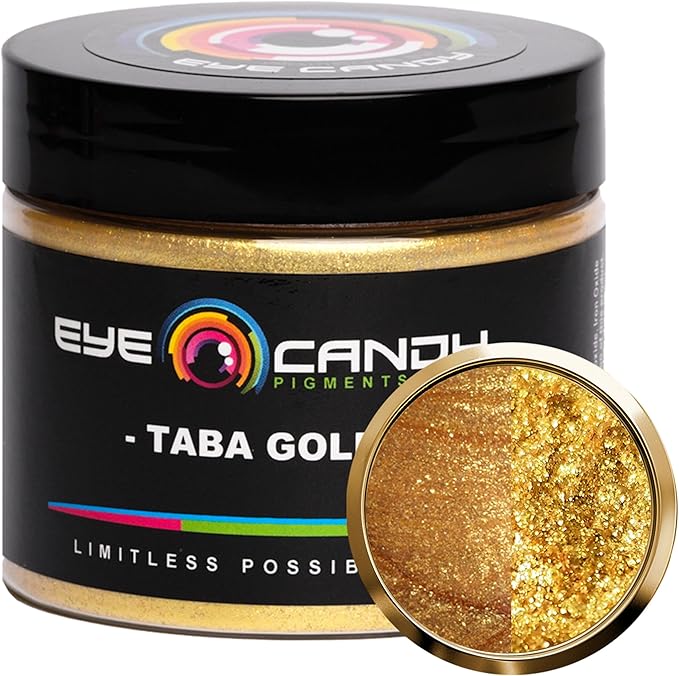 Eye Candy Premium Mica Powder Pigment “Taba Gold” (50g) Multipurpose DIY Arts and Crafts Additive | Natural Bath Bombs, Paint, Soap, Nail Polish, Lip Balm (Taba Gold, 50G)