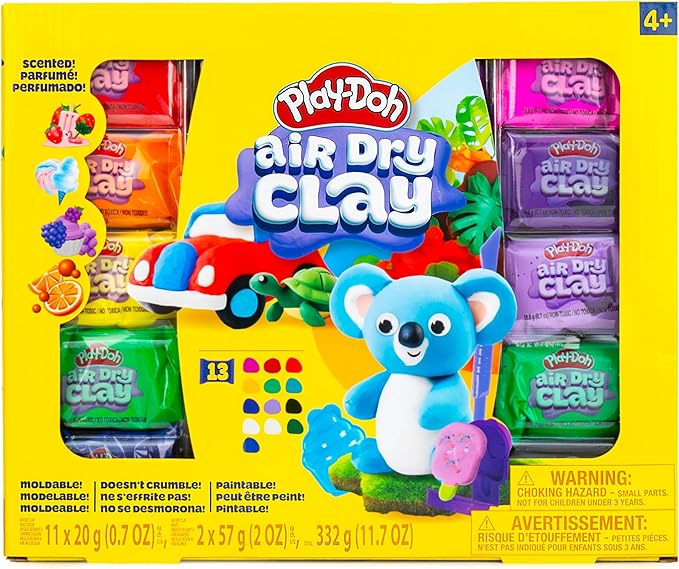 Play-Doh Air-Dry Clay Scented Variety Pack, Air Dry Clay for Kids, Modeling Clay for Kids, Arts & Crafts Gift, Craft Supplies, Molding & Sculpting Clay