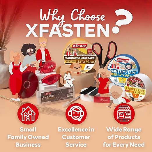 XFasten Brown Paper Packing Tape - 2.75-Inch x 375-Feet, Water Activated, Reinforced for Moving & Packing Boxes
