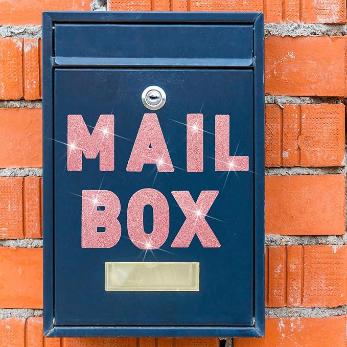 Harloon 232 Pcs 24 Sheets Large Glitter Letter Stickers Big Font Alphabet Letter Self Adhesive Letters Kit Mailbox Stickers for Mailbox Bulletin Boards Classroom Home(Pink,2.5 Inch)
