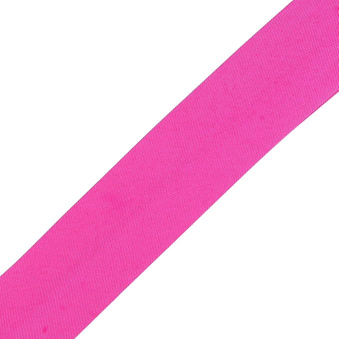 Mandala Crafts 55 Yards 1 Inch Neon Pink Double Fold Bias Tape for Sewing - Bias Binding Tape for Quilting Binding, Hemming, Seam, and Fabric Piping