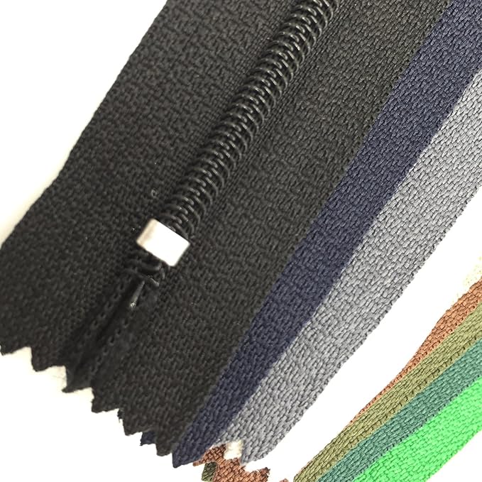 Zippers for Sewing, DOITEM 48 pcs 50cm/20 Inch Multicolor Nylon Coil Zippers for Sewing and Crafts 24 Colors