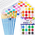 1 Set Watercolor Paint Set 36-color Watercolor Paint with 10 Brushes Painting Sets Portable Water Color Supplies for Artists Beginners Adult Christmas Gift
