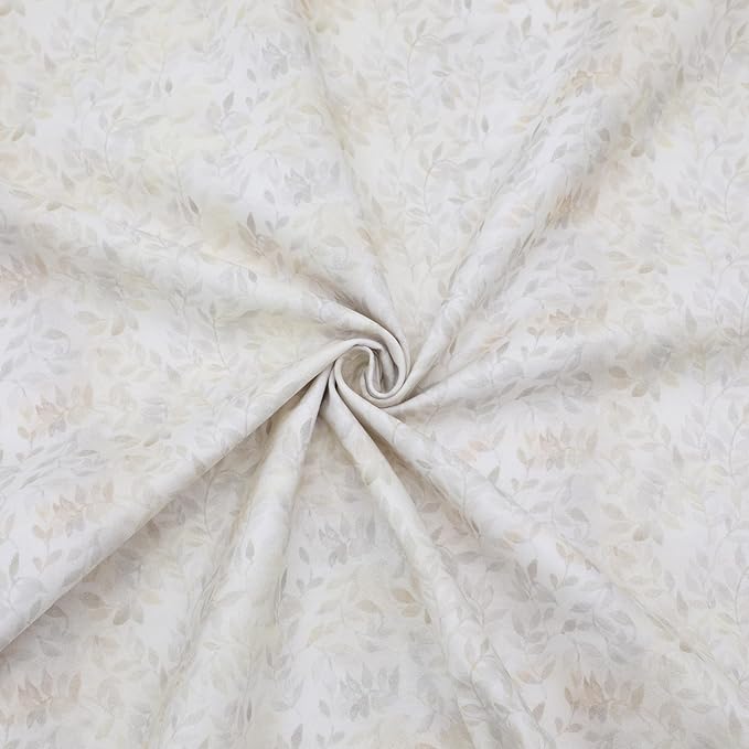Tinyspool & Co. 100% American Cotton Fabric – 3 Yard Cut Quilting Fabric – Prewashed Preshrunk Yardage for Quilt Backing Borders Binding Sewing Crafts – Tidepool No.6 – Ivory Vine