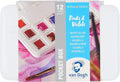 Van Gogh Watercolor Paint Set, Plastic Pocketbox, 12-Half Pan Pinks & Violets Selection
