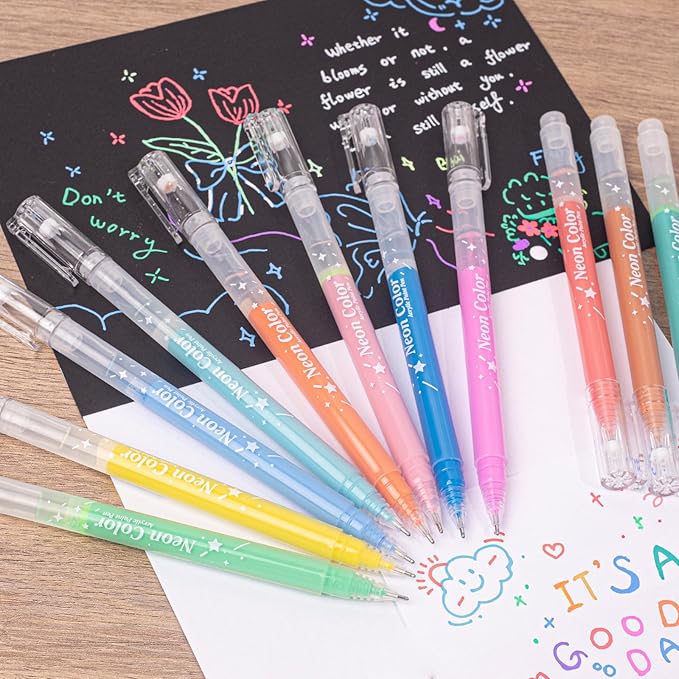 SASPOO Acrylic Gel Pens for Drawing,Colors Gel Paint Pens Ultra Fine ST Point 1.0, Set of Acrylic Marker Pens Color Ink for Journaling, Crafts Art Supplies (120)