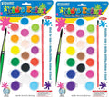 BAZIC Products Kid's Paint w/Brush 60 ml, 18 Colors Non-Toxic Paint Set, for Hobby Fun Vibrant Color Painting Art Supplies, Gift for Kids Artists, 2-Pack