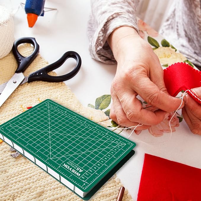 WISYOK 6" x 8" A5 Self-Healing Craft Mat, Small Rotary Cutting Mat for Sewing, Fabric, Ideal for DIY Crafts, Children, Hobbyists