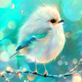 DIAMOND ART CLUB Good Morning - Bird Diamond Painting Kit, Fun DIY Crafts for Adults, Round Diamond Art Canvas, 13" x 13"