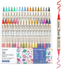 Grabie 72 Colors Acrylic Paint Markers, Soft Brush Tip Acrylic Markers Set, Water Based Acrylic Markers for Wood, Fabric, Canvas, Glass, Stone, Rock Painting and DIY Crafts Art Supplies, Set of 36