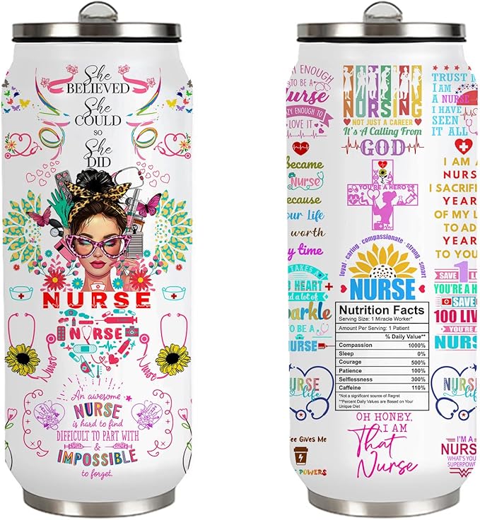 Nurses Tumbler Coffee Travel Mug with Straw,Nursing Gift for Female Nurses, Nurse Appreciation Gift for Women Graduation Christmas Birthday Nurse Week 17 Oz