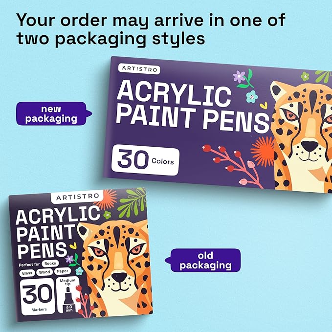 ARTISTRO 30 Fabric Markers - Fabric Decorating Kit - Permanent for Clothes - No Bleed Pens for T-Shirts, Bags, Textile, Canvas, and More (Medium Tip)