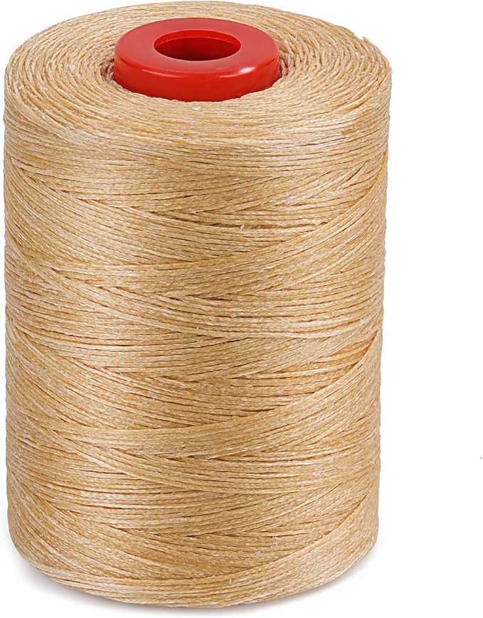 BUTUZE Waxed Thread, 550Yards Leather Thread for Hand Sewing, Wax String, Heavy Duty Linen for Leather Sewing, Bookbinding, Shoes Repair, Craft