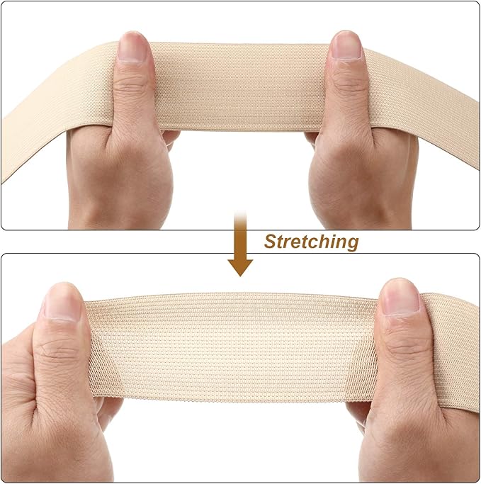 EBOOT 1 Pcs Elastic Spool (2 Inch X 11 Yard,Beige)