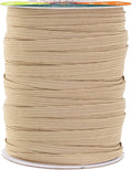 Mandala Crafts 16mm 20 Yds Roll of Tan Elastic Bands for Sewing - 5/8 Flat Elastics Cord - 5 8 Inch Braided Stretch Straps for Crafting